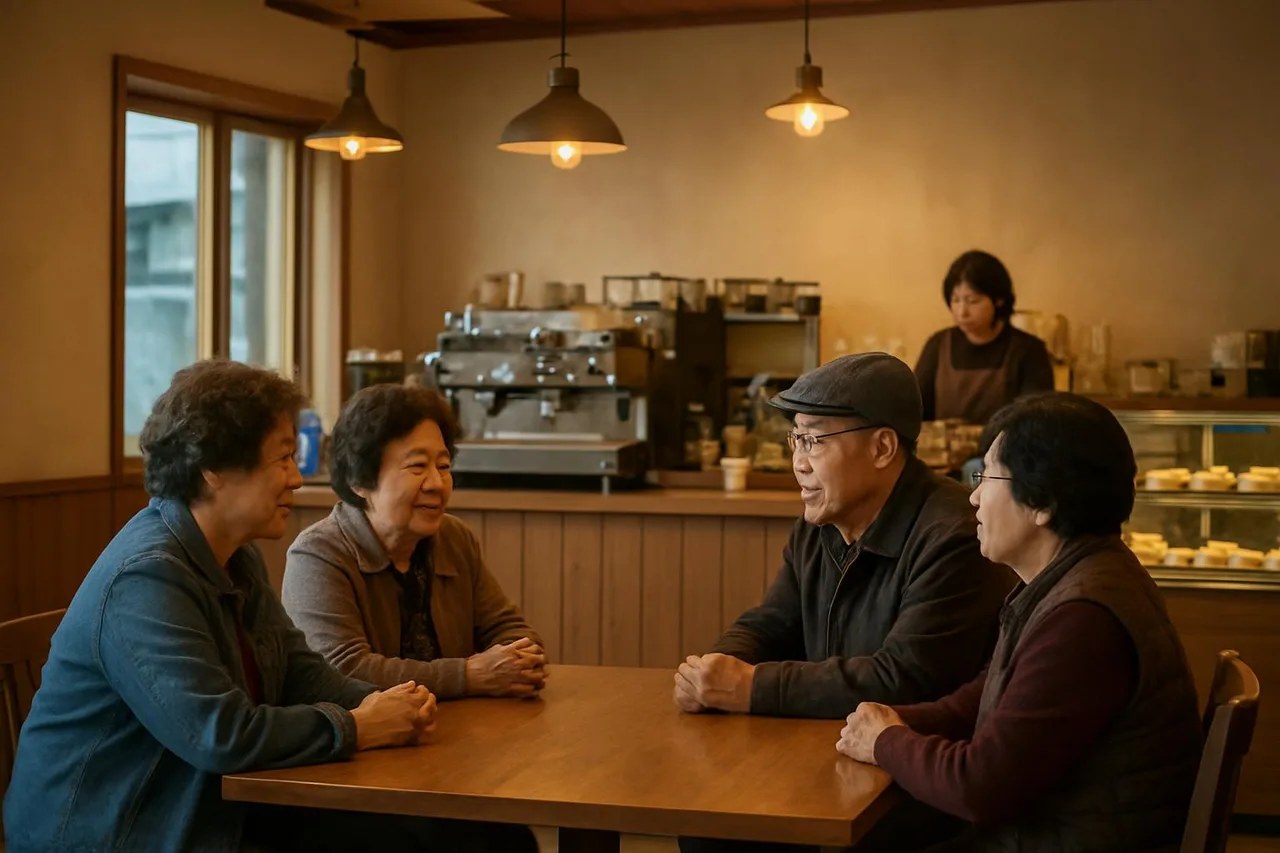 온마루 카페 내부와 주민 모습