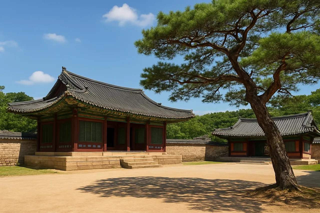 심곡서원 정문에서 바라본 마당과 전각