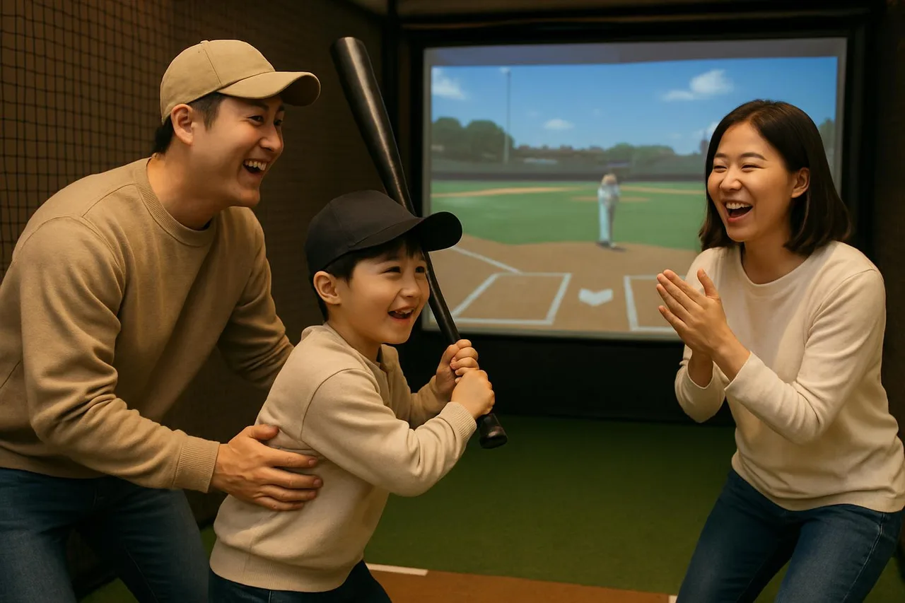 시뮬레이터 타격 체험 장면